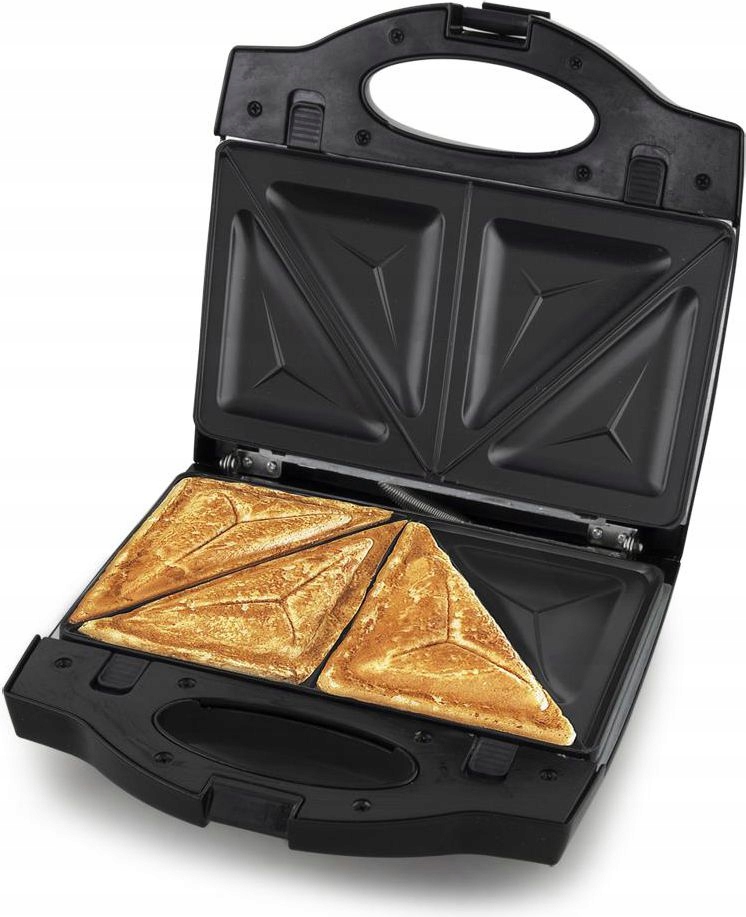 TOSTER DO KANAPEK GRILL OPIEKACZ GOFROWNICA 3 w 1 Kolor dominujący czarny