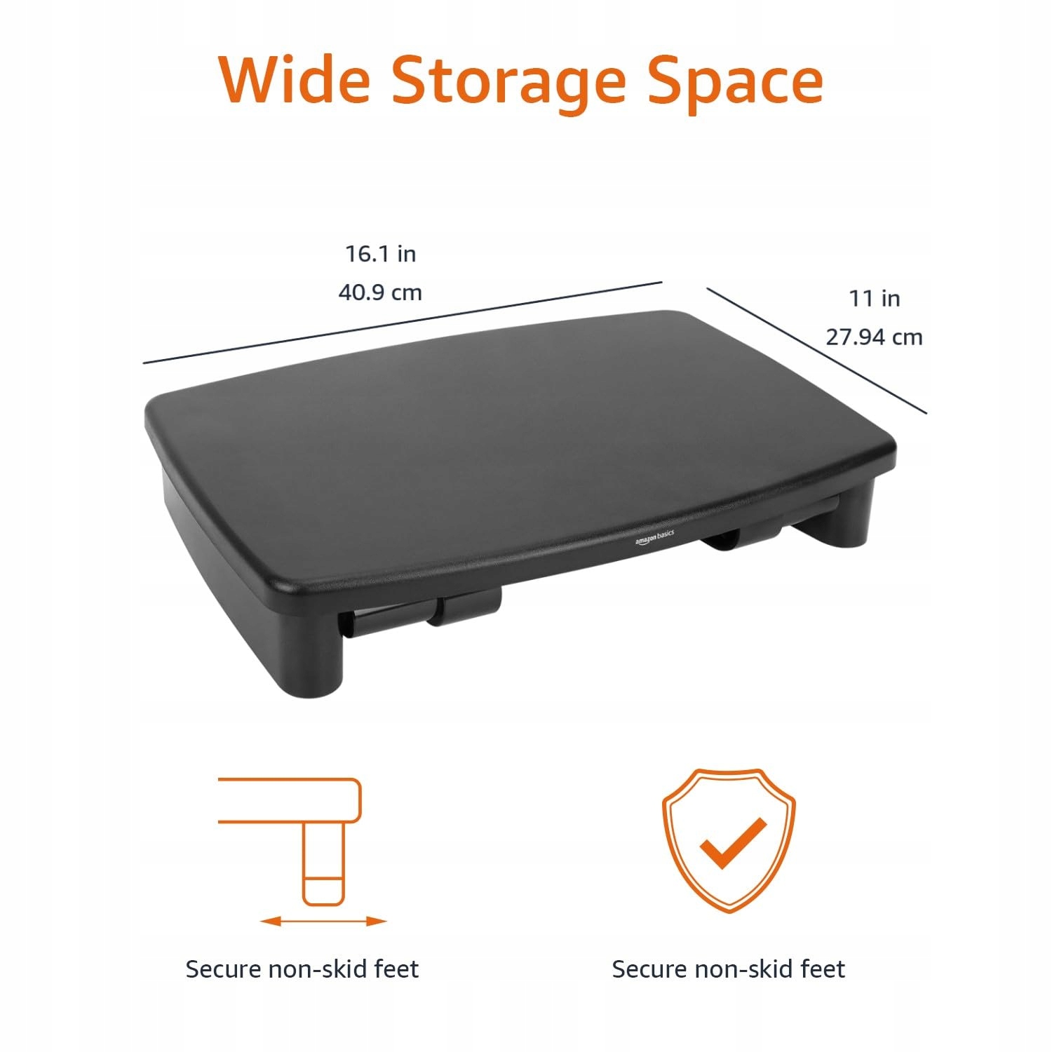 AMAZON BASICS REGULOWANY STOJAK POD MONITOR I LAPTOP DO 10 KG CZARNY — miniatura 4
