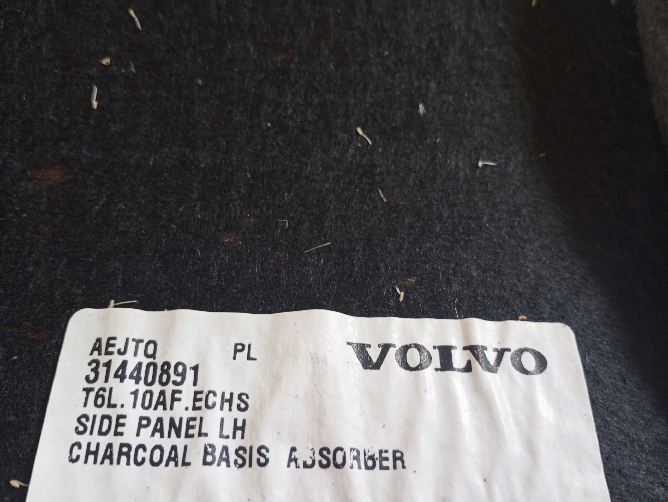 boot upholstery VOLVO XC40 31440891 31440893