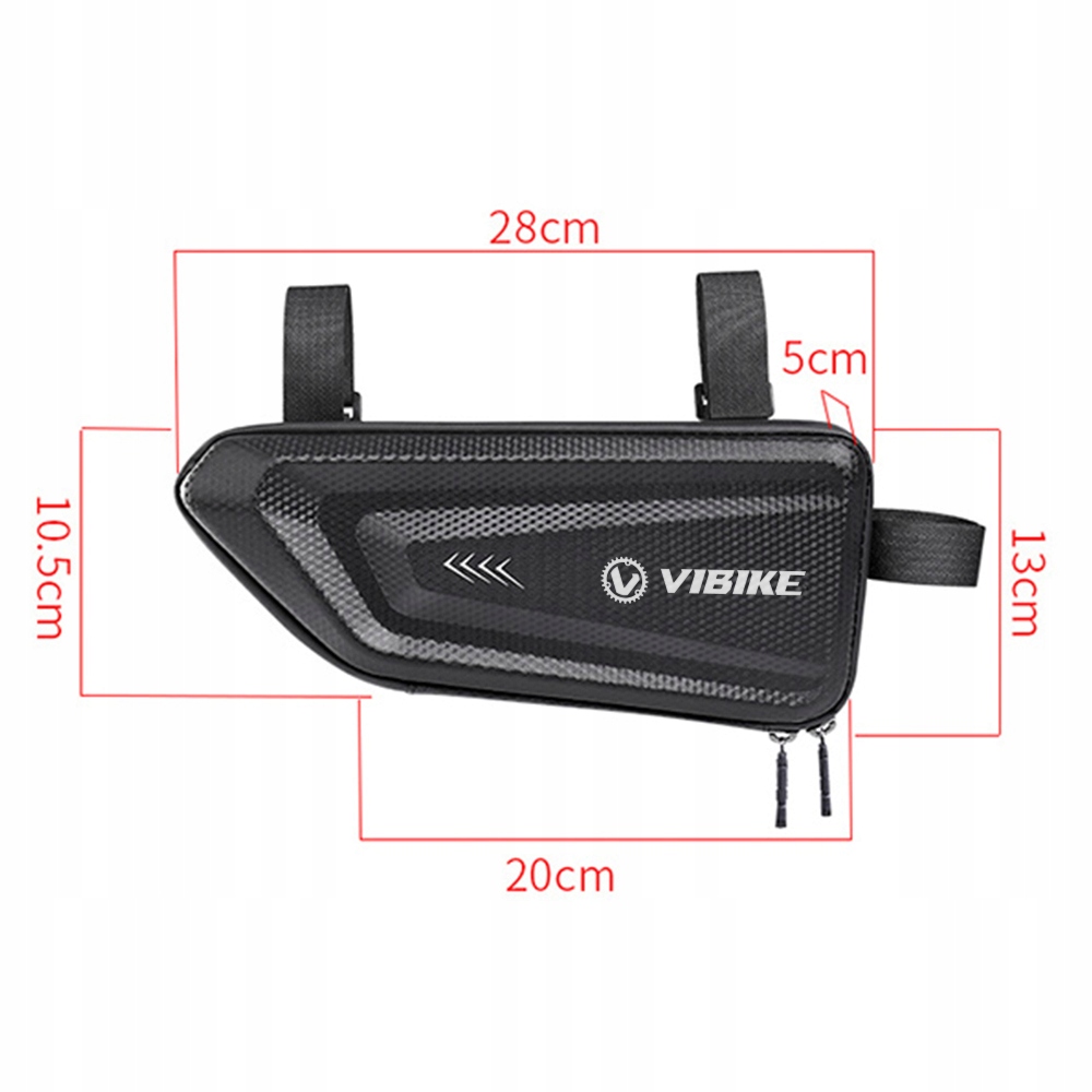 VIBIKE TORBA SAKWA SASZETKA ROWEROWA MONTOWANA POD RAMĘ NA ROWER POJEMNA Waga 224 g