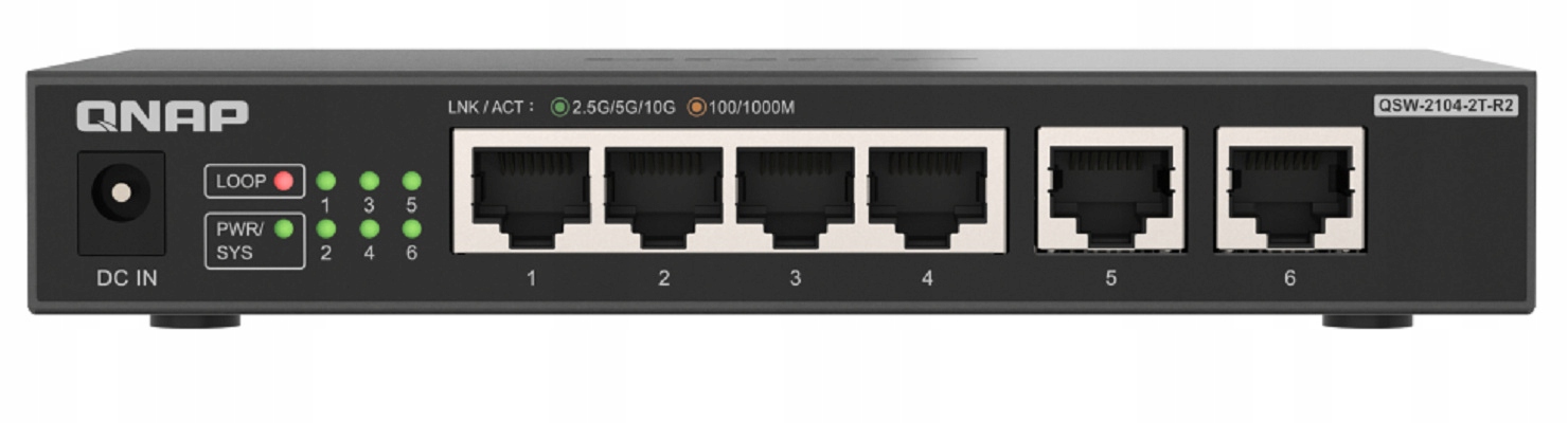Switch Qnap QSW-2104-2T-R2 x2 10GE x4 2.5GE