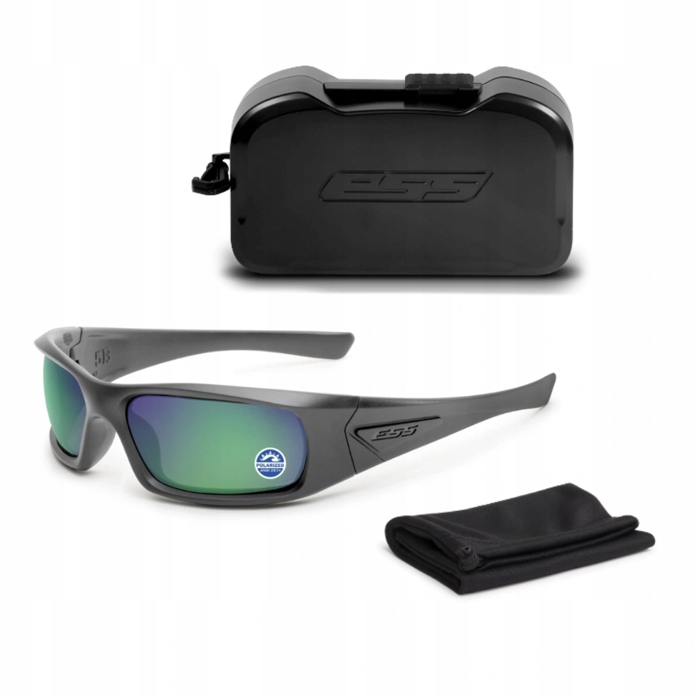 Ess Okulary balistyczne 5B Polarized Matte Carbon Mirrored Green