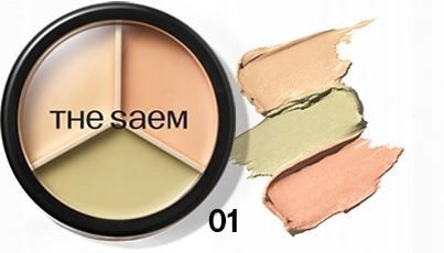 Saem Cover Perfection Korektor na obličej Triple Pot 01 Correct Beige
