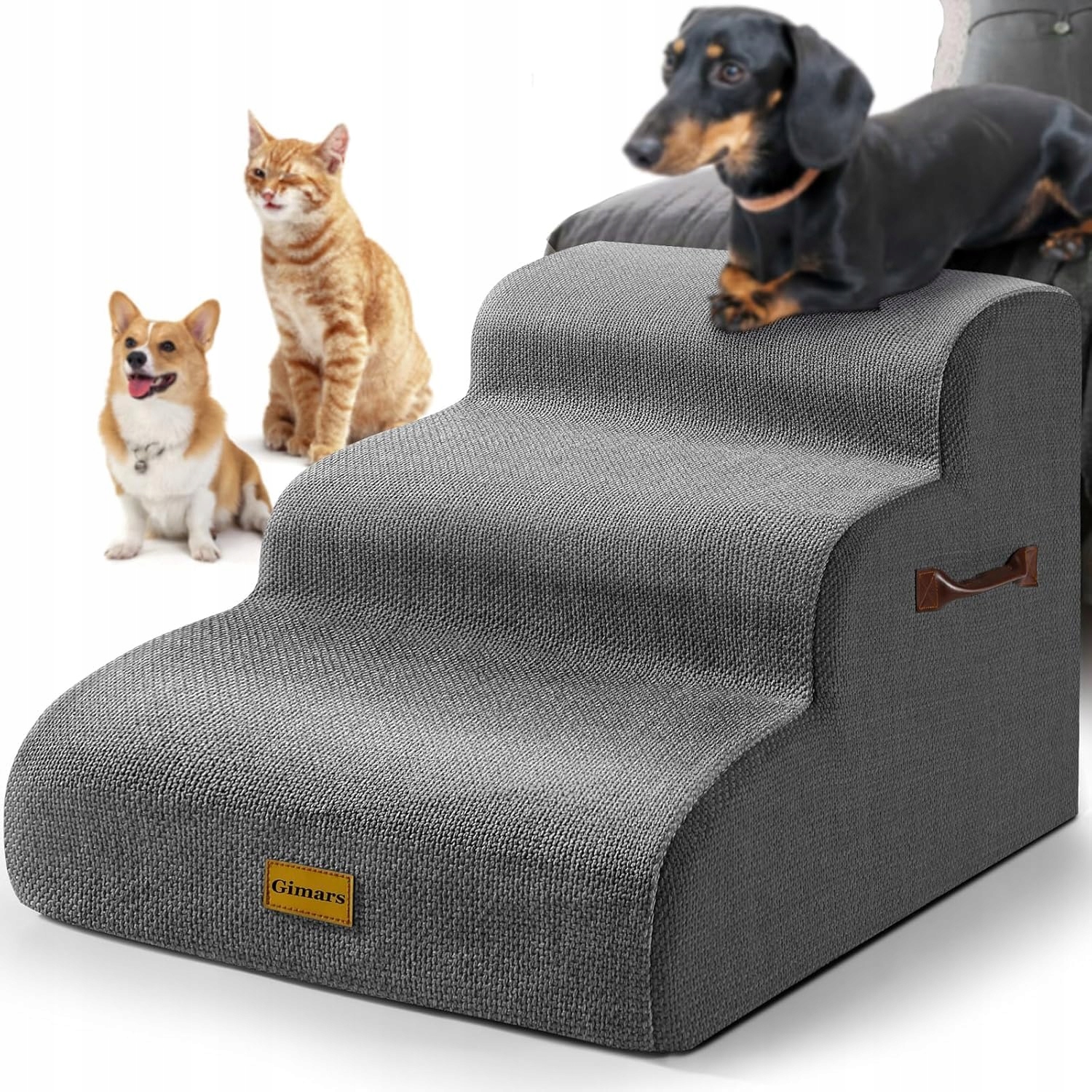 Schody Dla Małych I Średnich Psów 60gł. x 45szer. x 40wys. cm Gimars