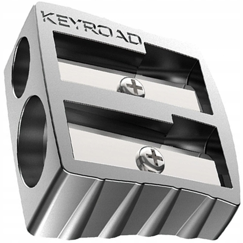 TEMPERÓWKA PODWÓJNA SZKOLNA METALOWA KEYROAD SREBRNA STRUGACZKA Marka Keyroad