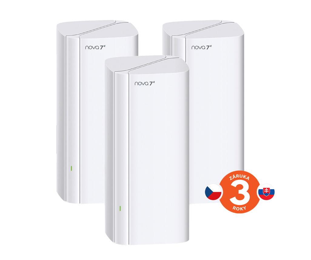 Tenda Nova EE3 Pro (3-pack) WiFi7 BE3600 Mesh Gigabit system, 9x Glan Gwan