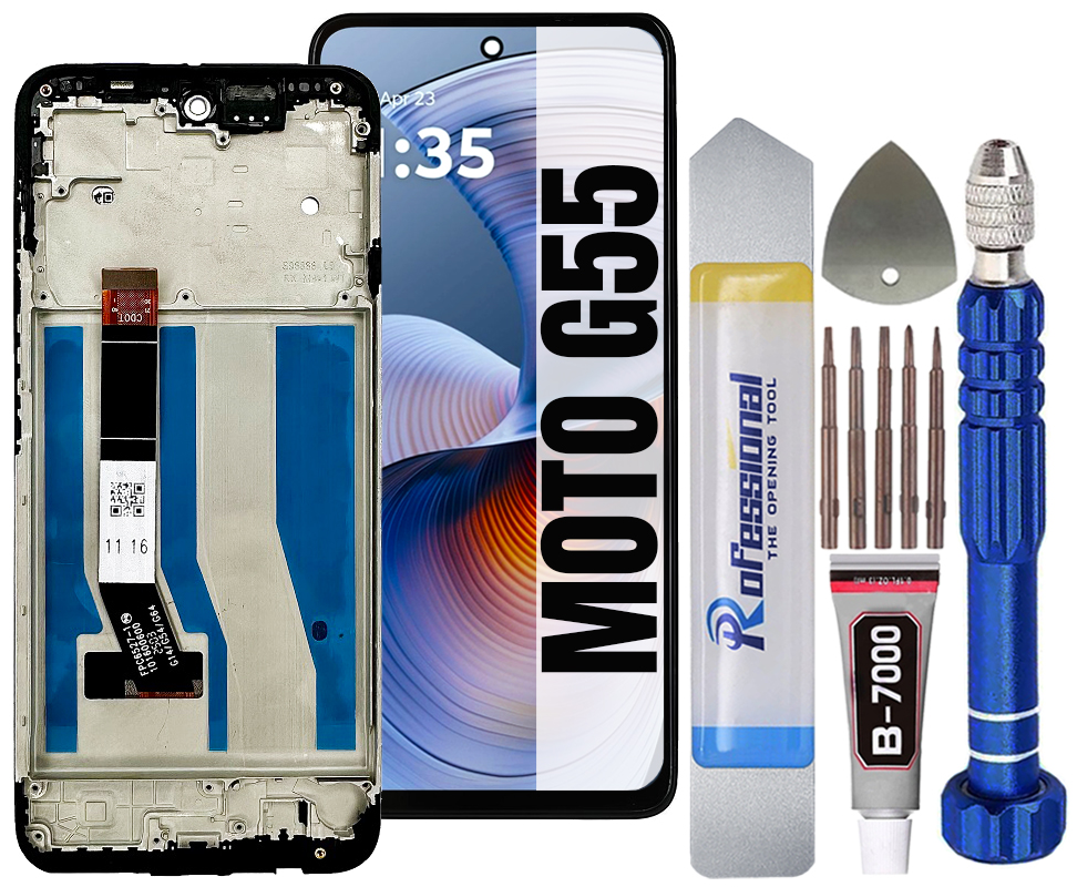 Displej Pro Motorola Moto G55 XT2435 LCD Obrazovka Rámeček