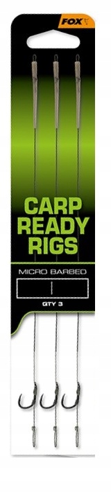 Fox Carp Wide Gape Ready Rigs Gotowe przypony Hak 8 20lb 3szt/op