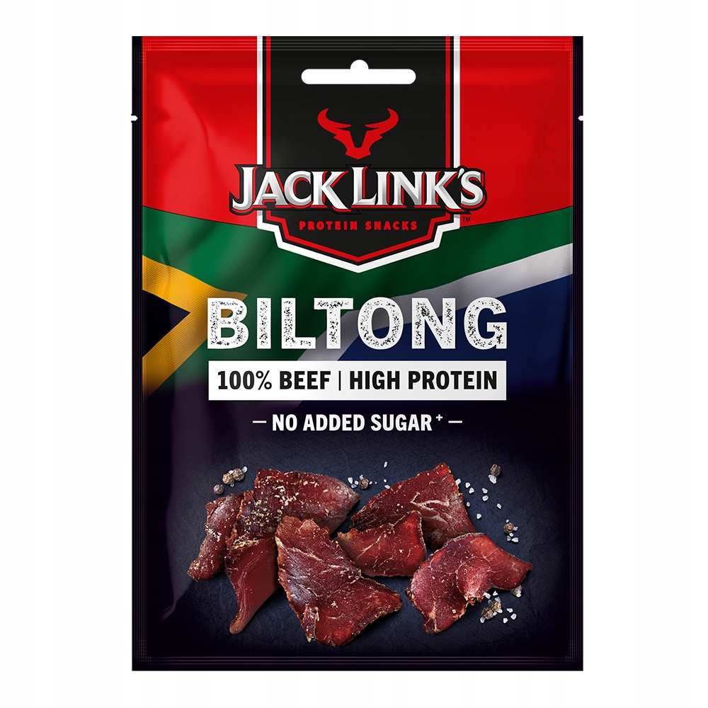 Levně Biltong: Hovězí maso v kusech: sušené Original 20 g Sada: 12 ks