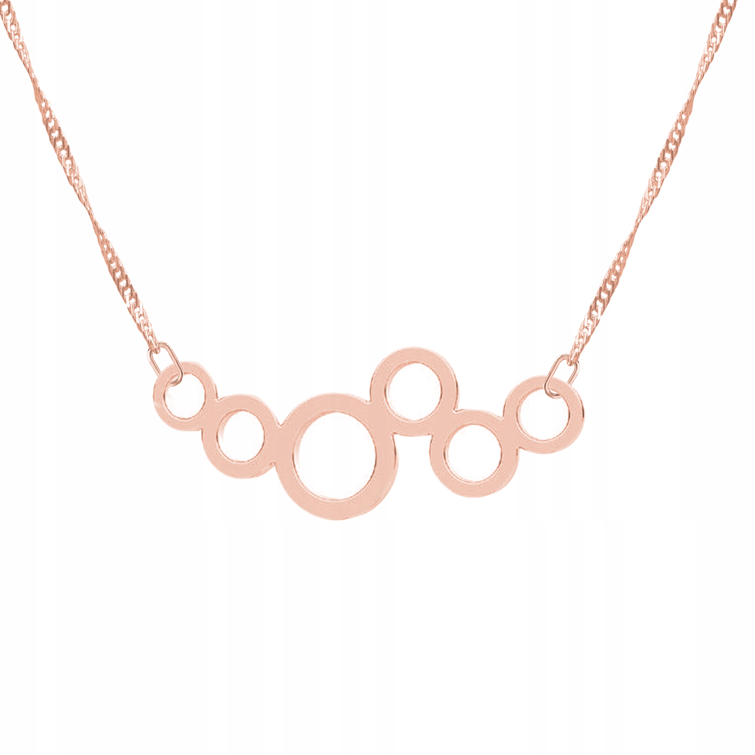 Řetízek zlatý náhrdelník 925 Kroužky