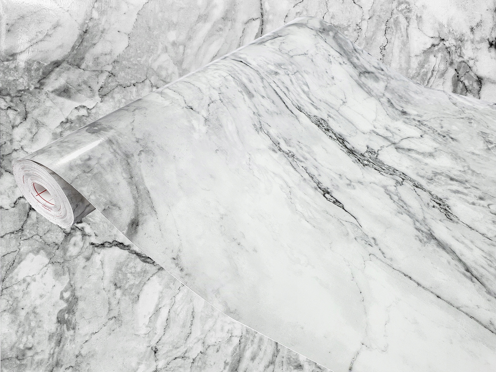 Samolepicí ozdobná dýha Fólie Pvc Šedý mramor Lesk na desku dveří