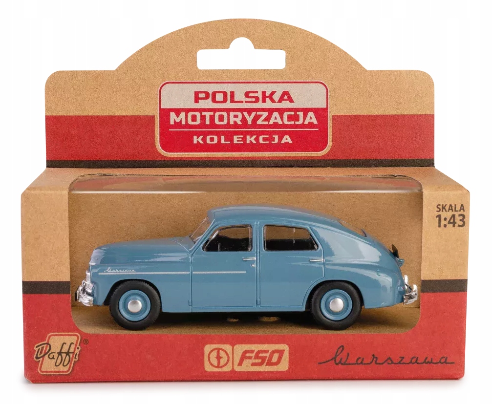 Warszawa M-20 Model Metalowy z PRL popielata Model Warszawa