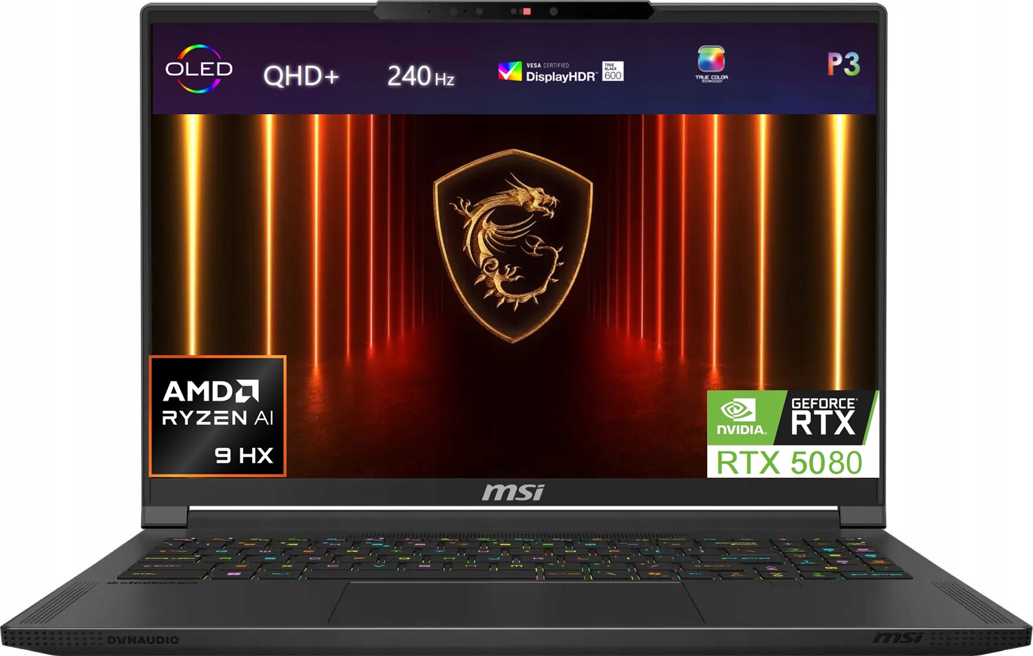 Laptop Msi Stealth A16 Ai+ 16 Qhd+ 240Hz Ryzen 9 Hx 370 32GB SSD1TB RTX5080