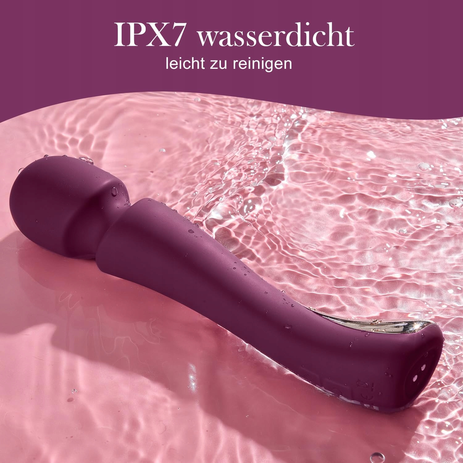 WAND Massager: Cichy Silikonowy Wibrator, 9 Trybów, Stymulacja G-Punktu — miniatura 7