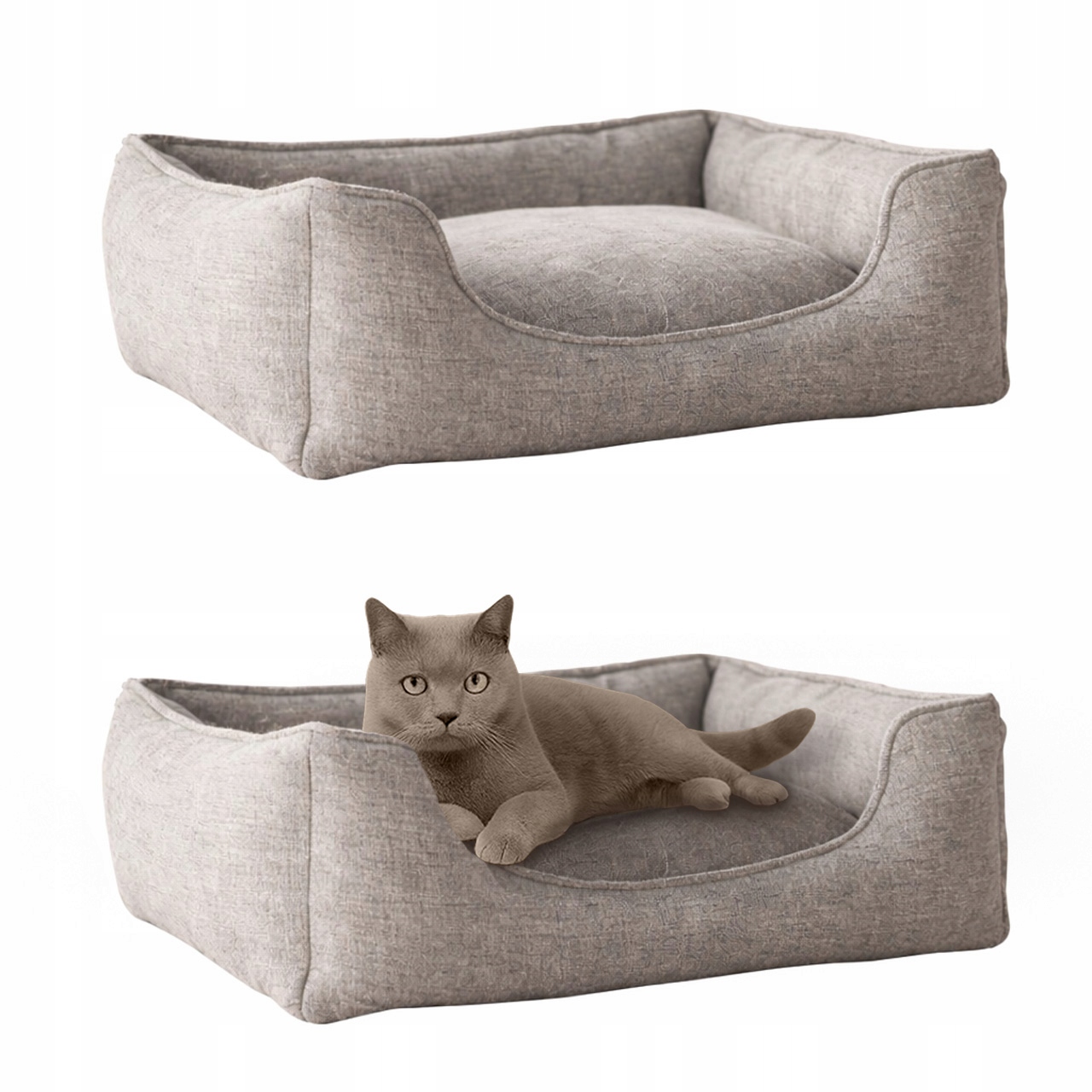 Levně pelíšek pro psa kočku M: 55x45x16, šedé, Voděodolné