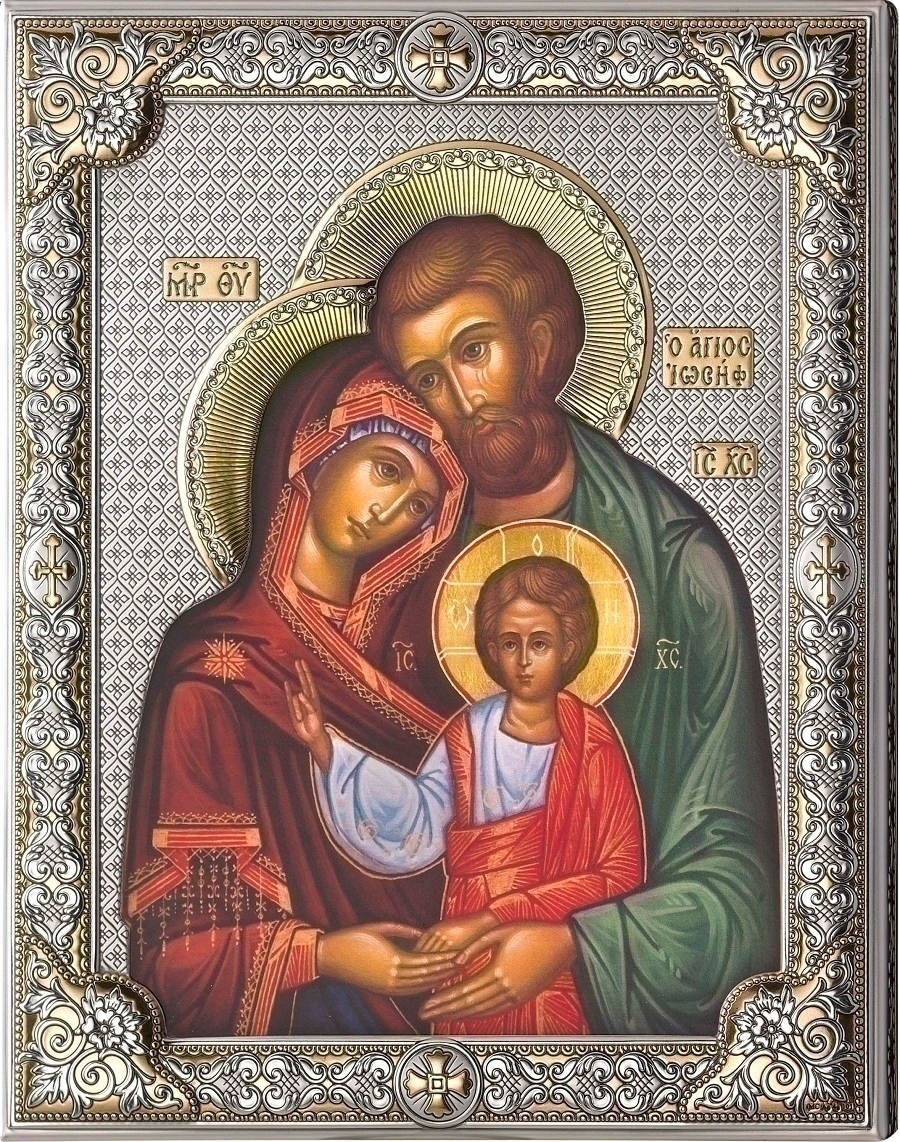 Strieborná ikona Svätá rodina 85313/6L