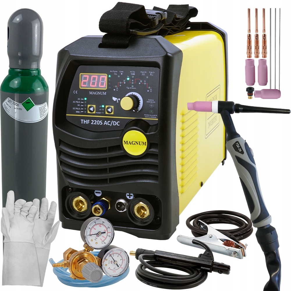 

Spawarka Tig Ac DC Magnum Thf 200 Mma Puls zestaw