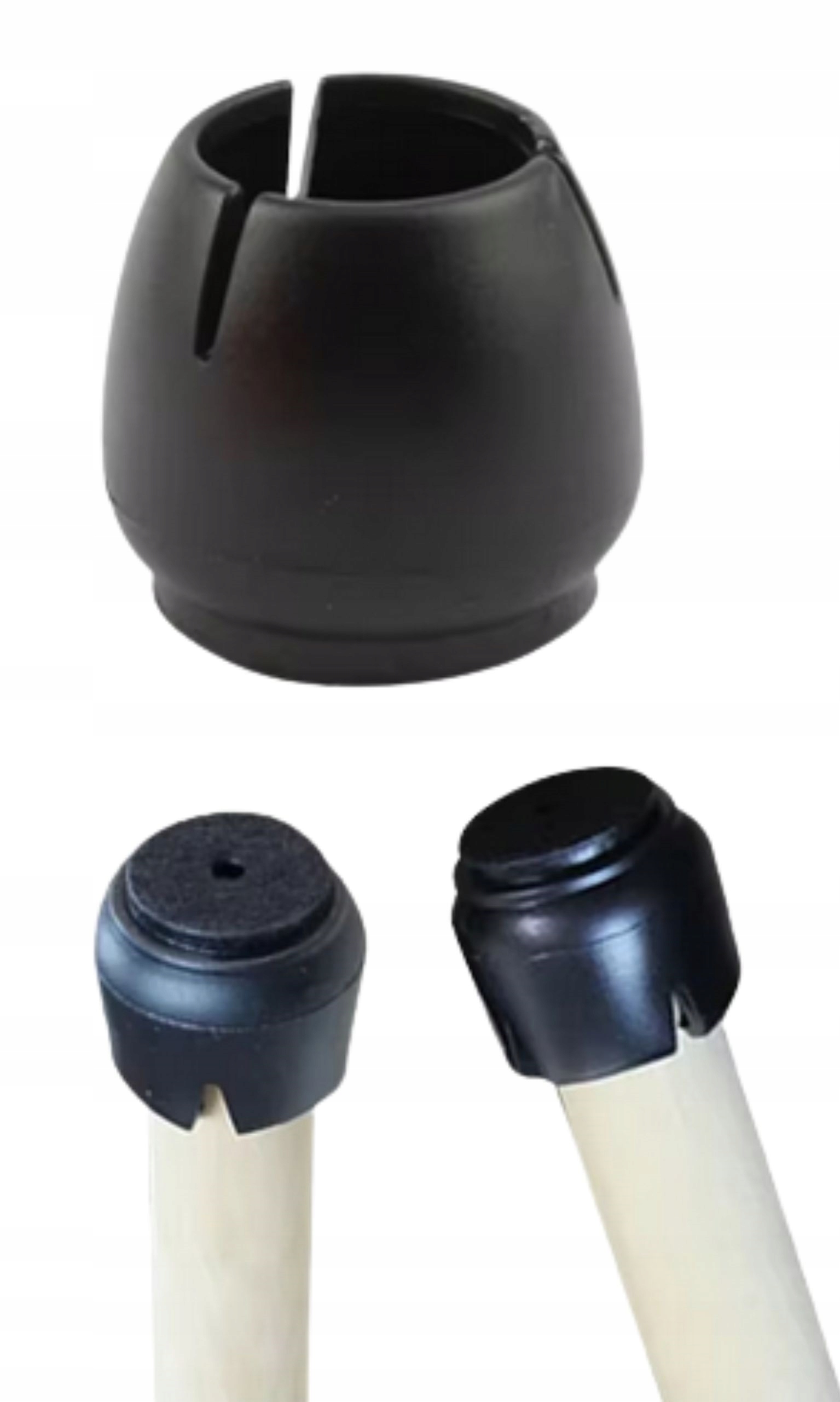 Silikoniniai kėdžių kojų antgaliai su veltiniu, 12–16 mm, juodi, 16 vnt. – Malatec – produkto nuotrauka 13