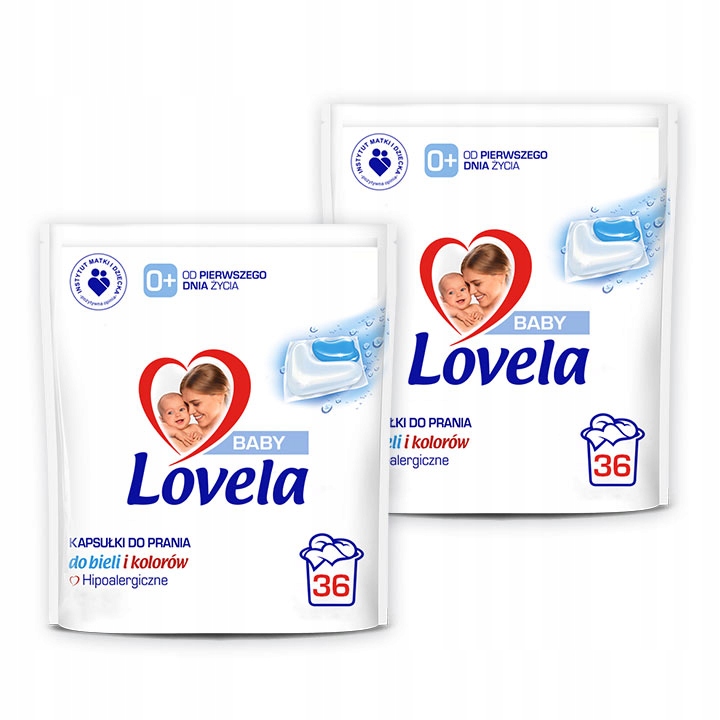 

Lovela kapsułki do dziecięcego prania 2x36 szt