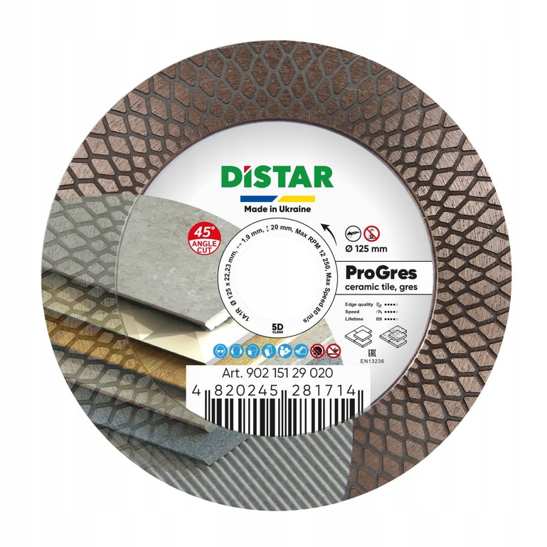 Distar Pro Gres 115mm Tarcza Diamentowa Do Ceramiki I Gres