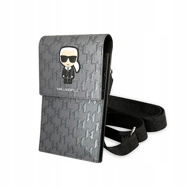 Karl Lagerfeld Monogram Ikonik Patch Wallet Phone Bag Taška na smartphone