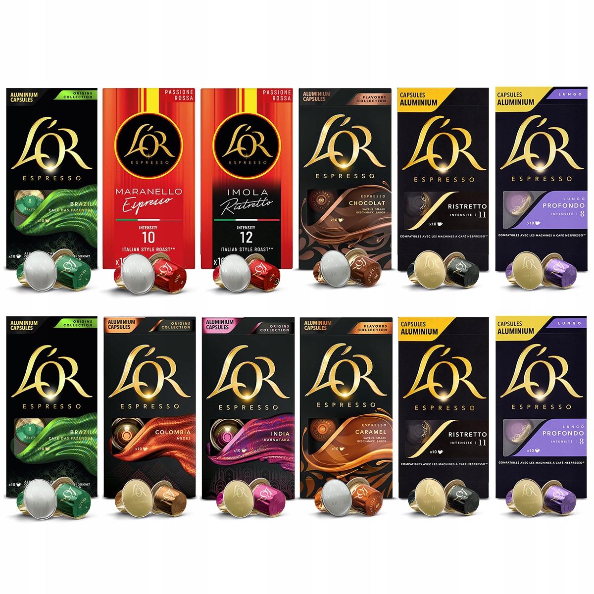Kapsułki do Nespresso(r)* L'or zestaw mix 10+2 [120 kaw]