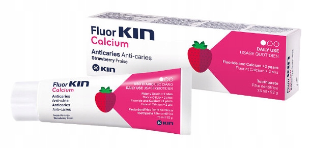 

Fluor Kin Calcium pasta dla dzieci truskawkowa