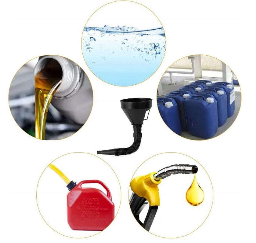 LEJEK DO PALIWA OLEJU PŁYNÓW BAKU GIĘTKI Z SITKIEM DUŻY BENZYNY ROPY WODY Marka inna