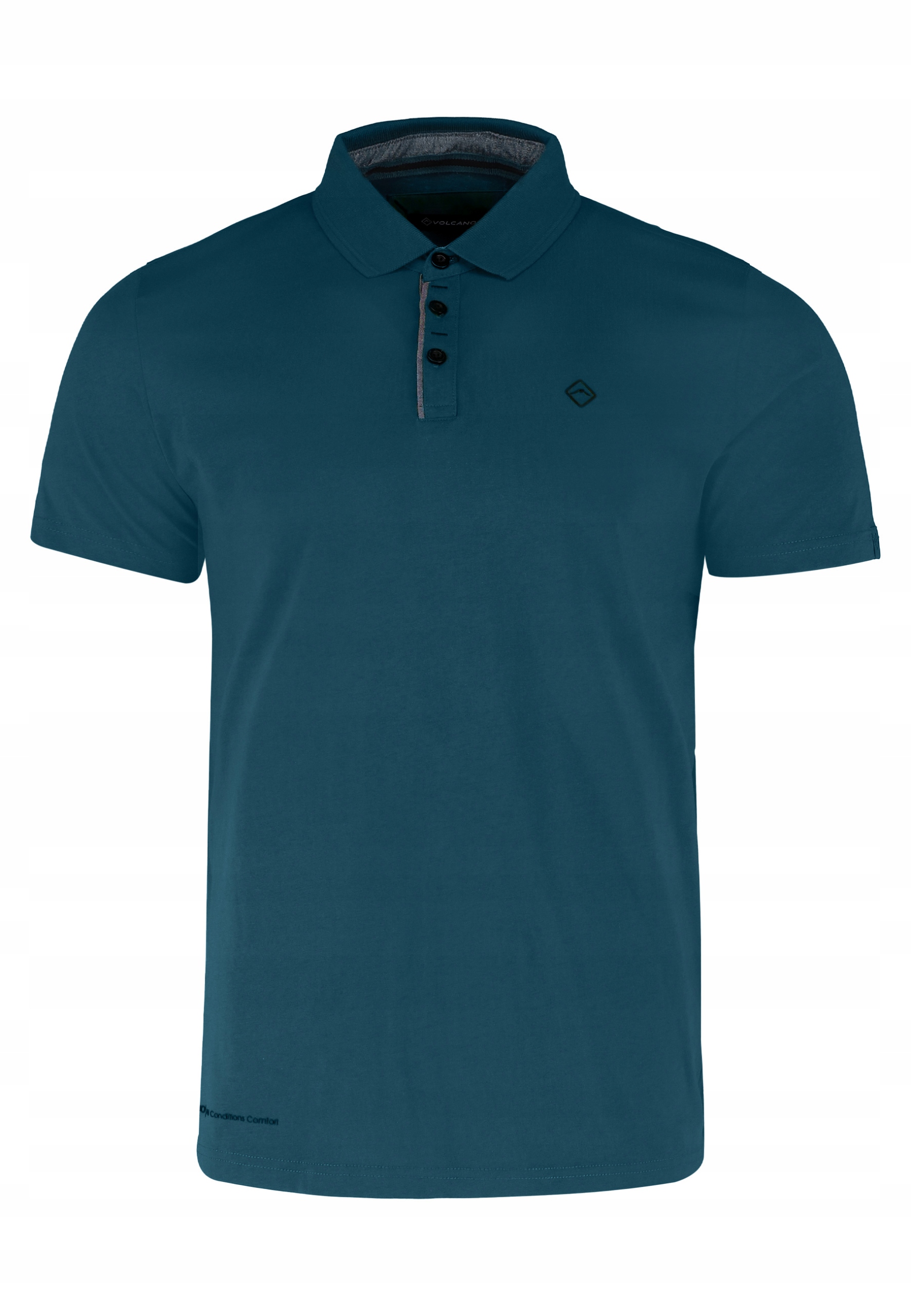 Volcano bavlněná tyrkysová pánská polokošile o-nikos velikost 4XL