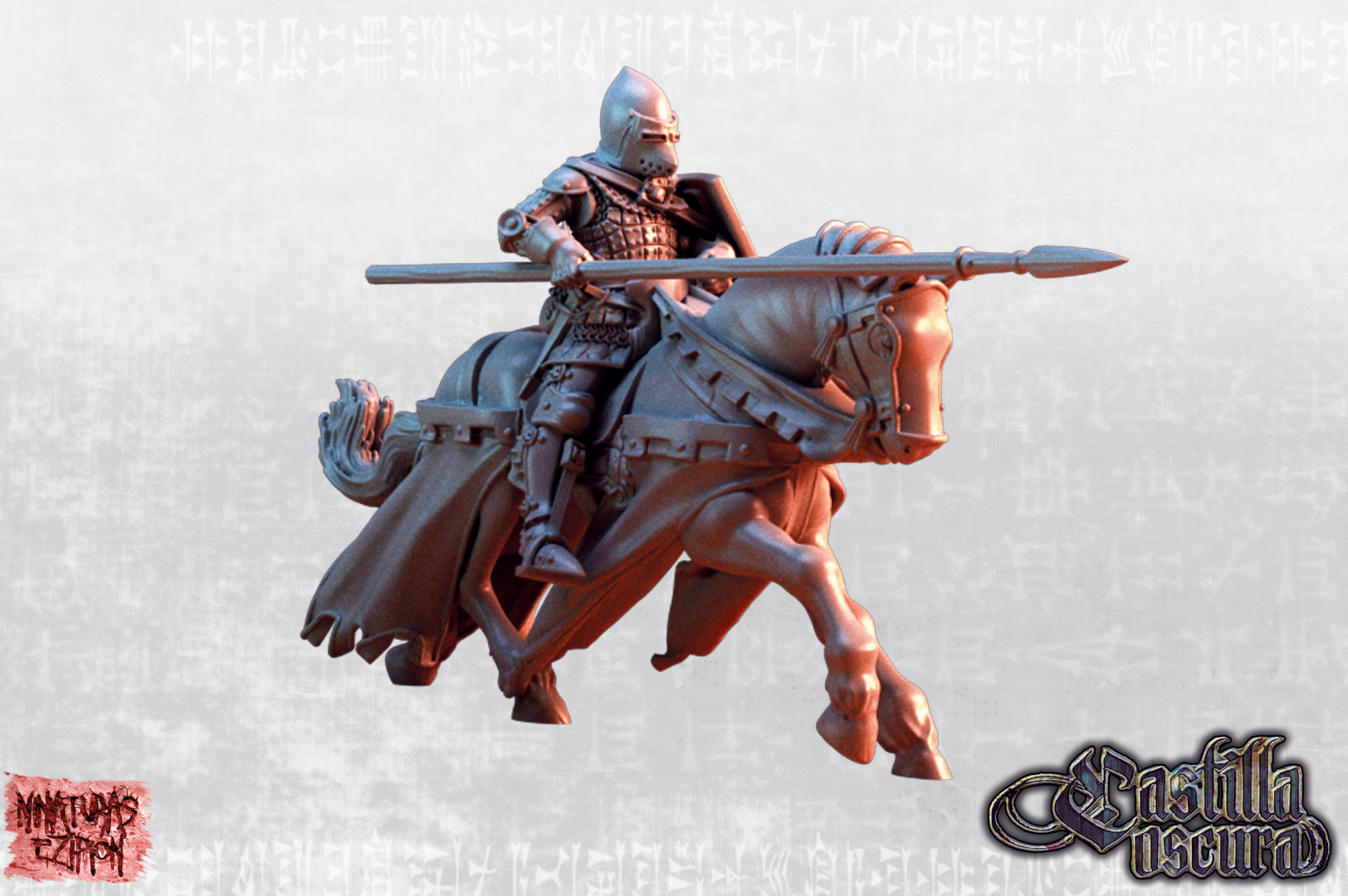 Mounted Knight Full Armour - Minifaktura - Druk 3D
