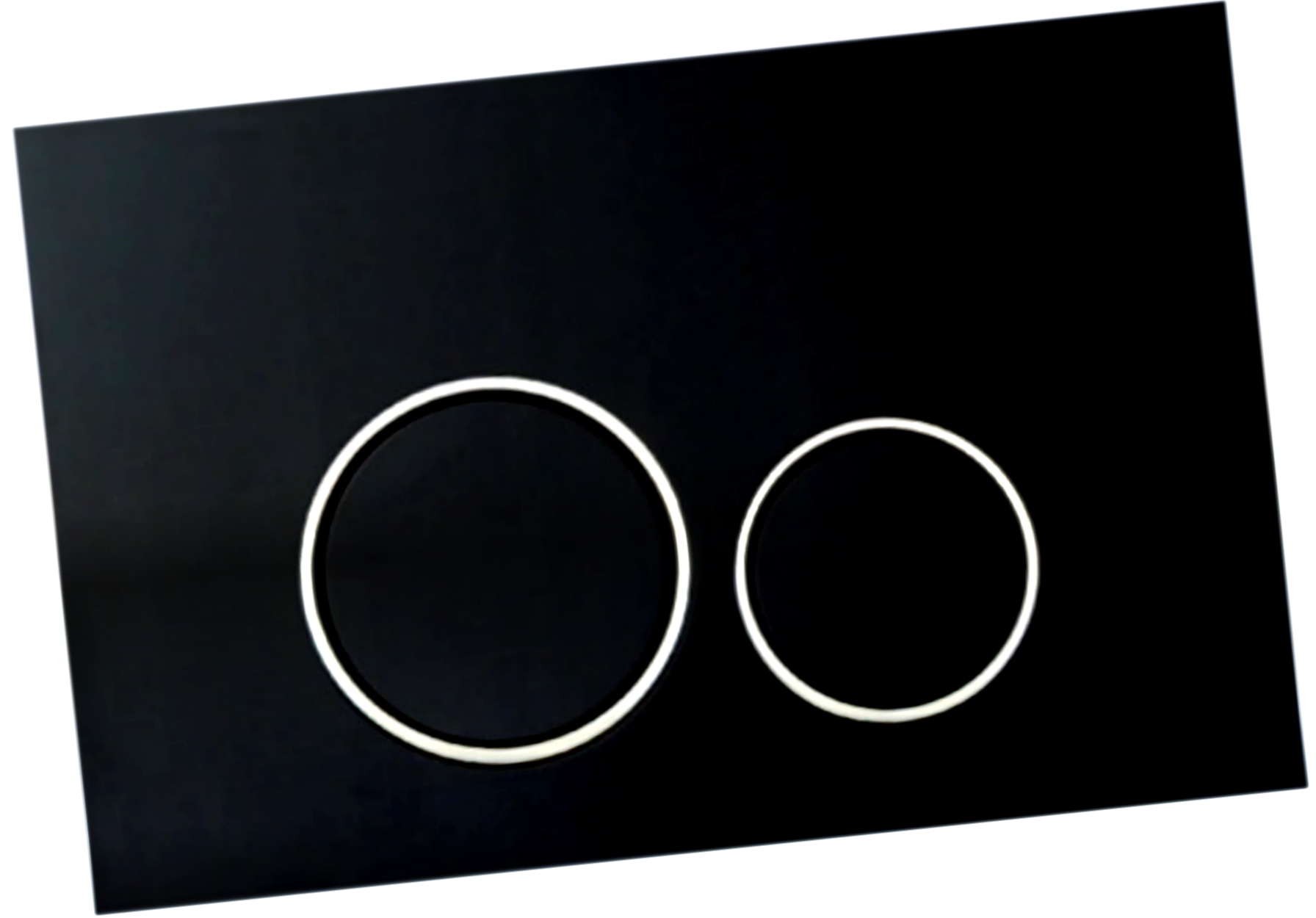 Splachovací tlačítko černý mat chrom pro Wc rám Koło Technic Gt D