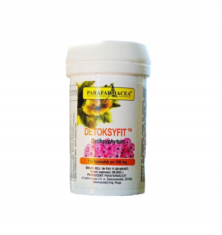

Detoksyfit detox, Intoksykacja 150 kapsułek 100mg