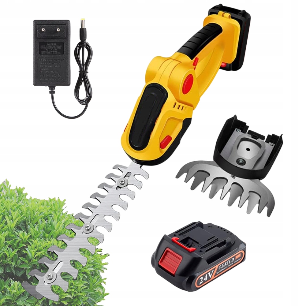 Nůžky Na Živý Plot Akumulátorové Stříhání Větví 390 W Baterie 24 V