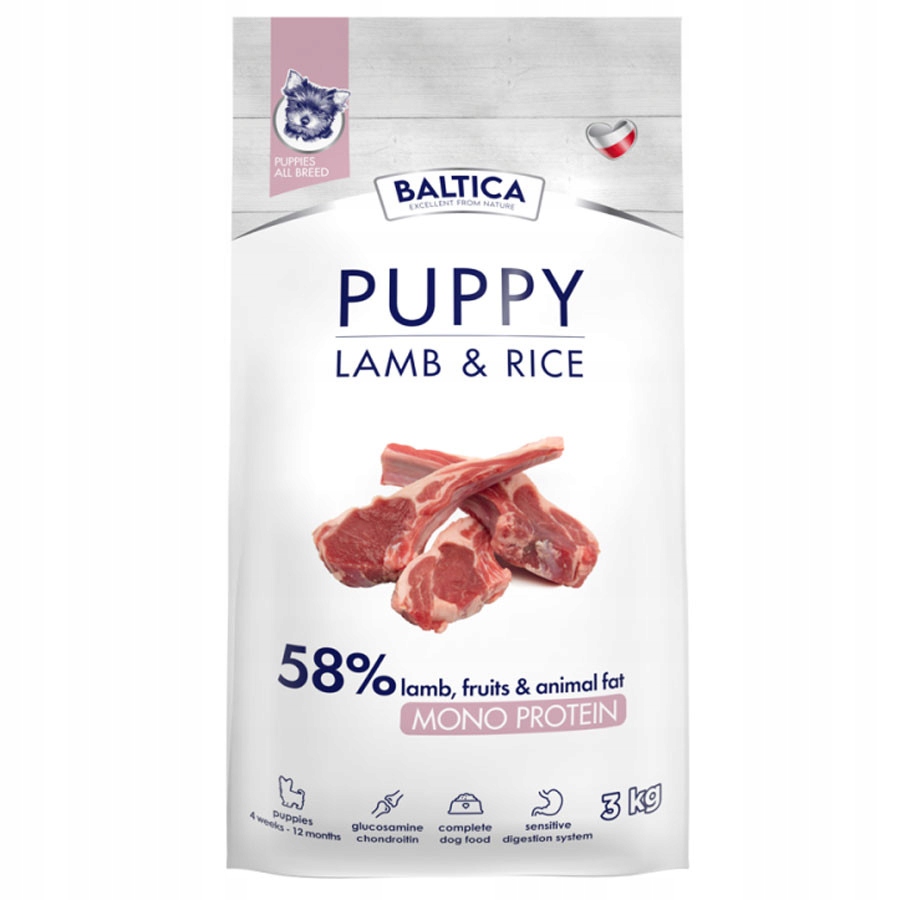Baltica Puppy Lamb & Rice Xs/l 3kg Pro Štěňata Všech Plemen