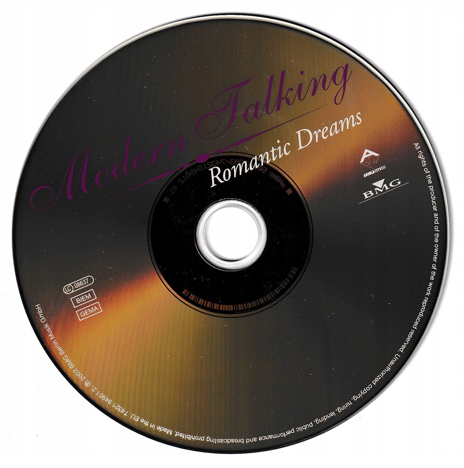 Modern Talking ROMANTIC DREAMS GOLD DISC CD LIMIT. Seria GOLD AUSSTATTUNG COLLECTION
