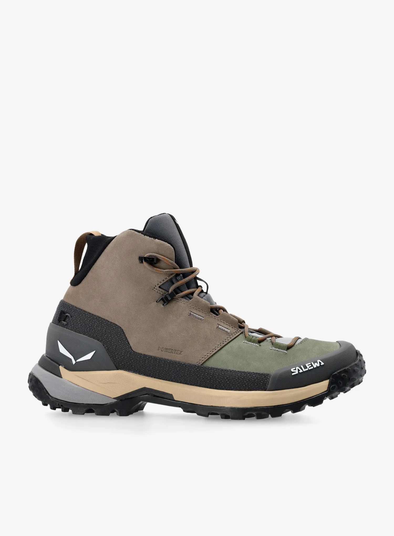 Turistické vysoké boty Salewa Puez Leather Mid Ptx bungee cord/onyx 42,5