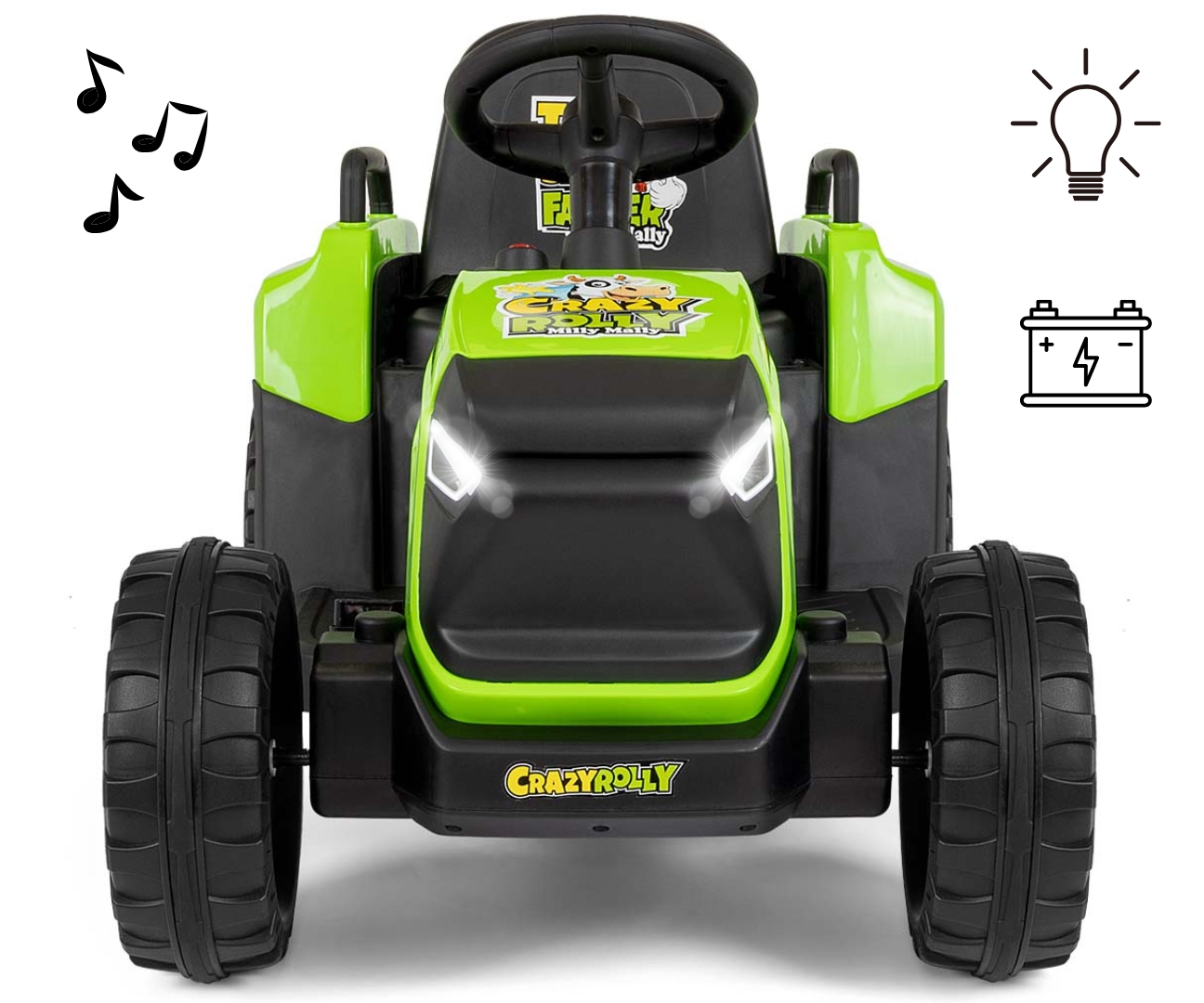 Battery Tractor for Baby LED 2 Motors 12V 55W Rolly Milly Mally Product weight with unit packaging 15.5 kg