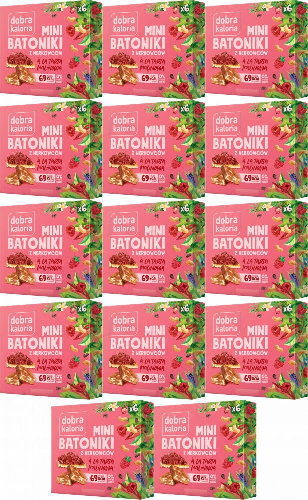 Dobra Kaloria Mini Batoniki tarta malinowa 84szt