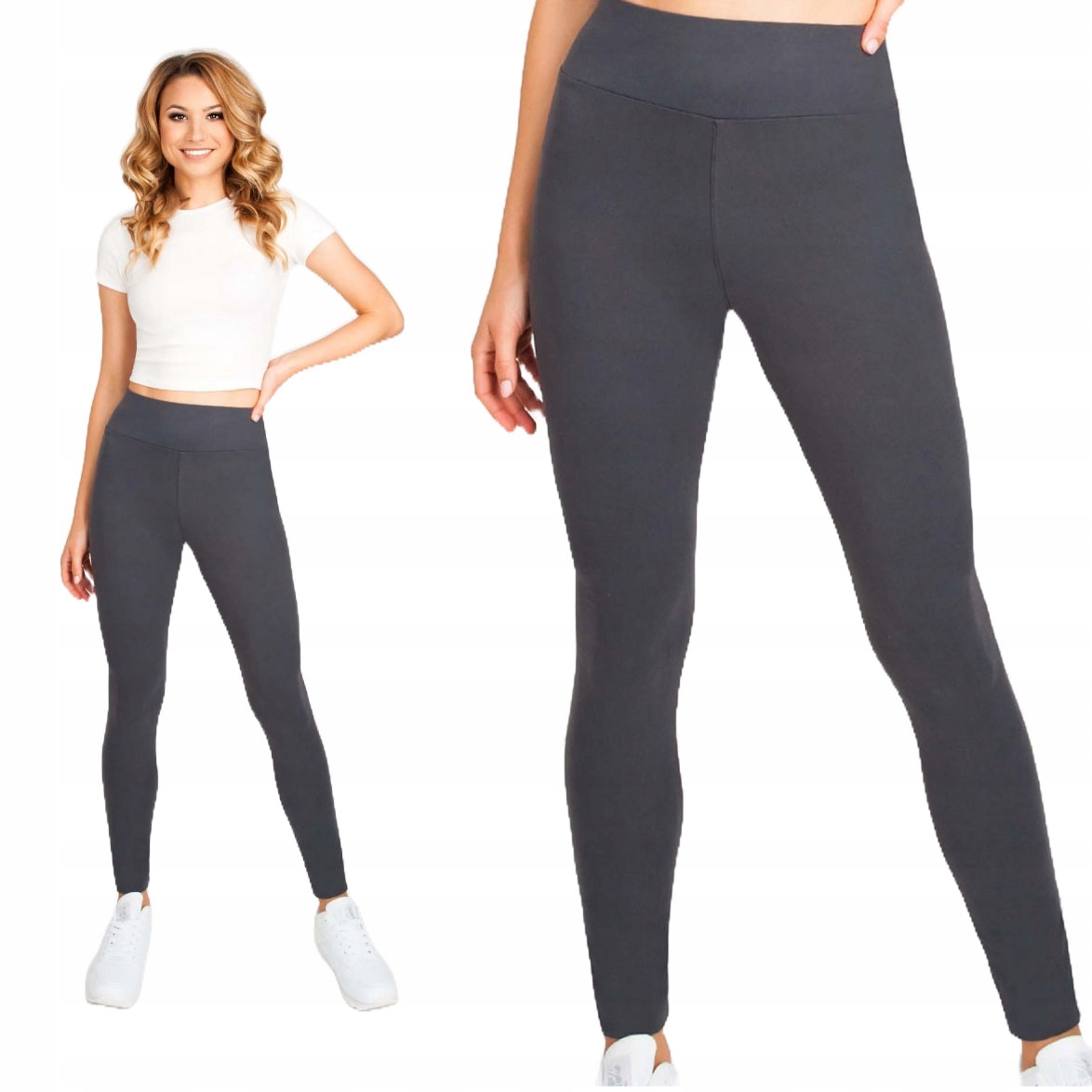 Leginsy GETRY SPORTOWE FITNES DAMSKIE KRYJĄCE XXL