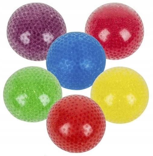 PIŁKA SENSORYCZNA ANTYSTRESOWA GNIOTEK 6 SZTUK