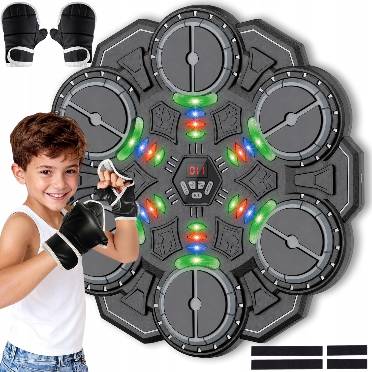 Music Boxing Machine Bluetooth Led V Tréninkové Boxovací Stěně Pro Děti