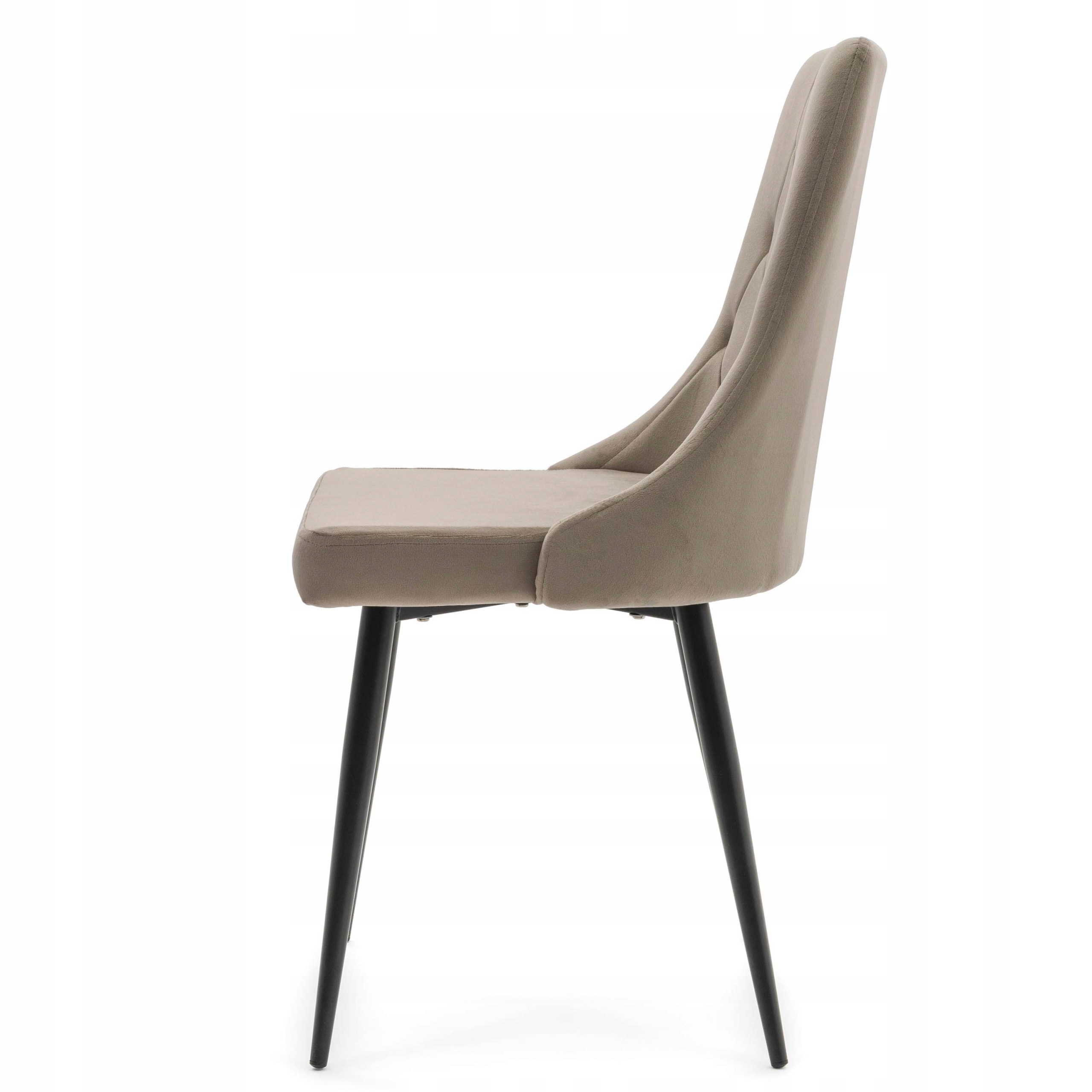 KRZESŁO TAPICEROWANE PIKOWANE DO SALONU JADALNI CAREN WELUR AKSAMIT VELVET Głębokość mebla 65 cm