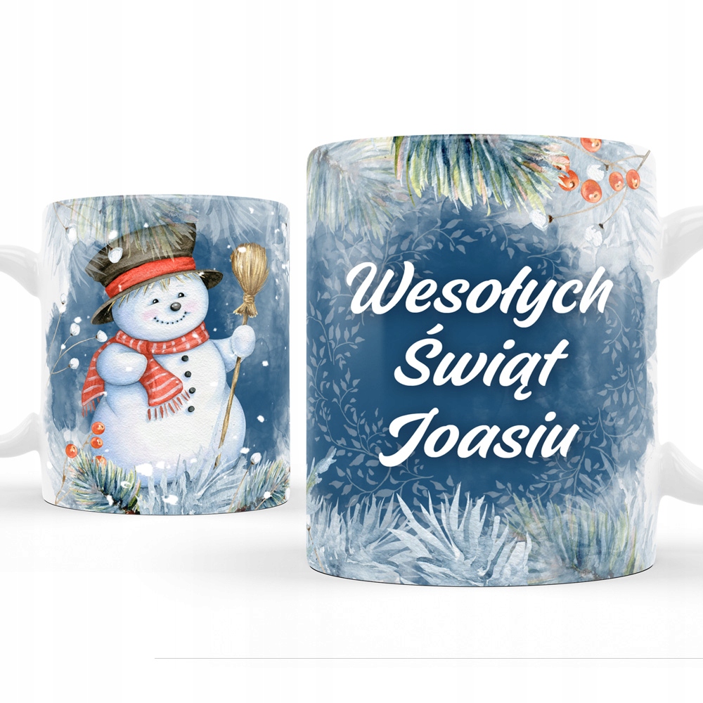 

Kubek świąteczny z imieniem. Kubek Wesołych Świąt