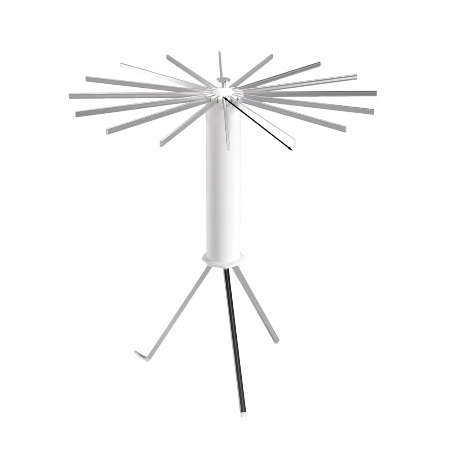 Levně Sušák na oblečení s 16 věšáky Nerezová Ocel Bílá