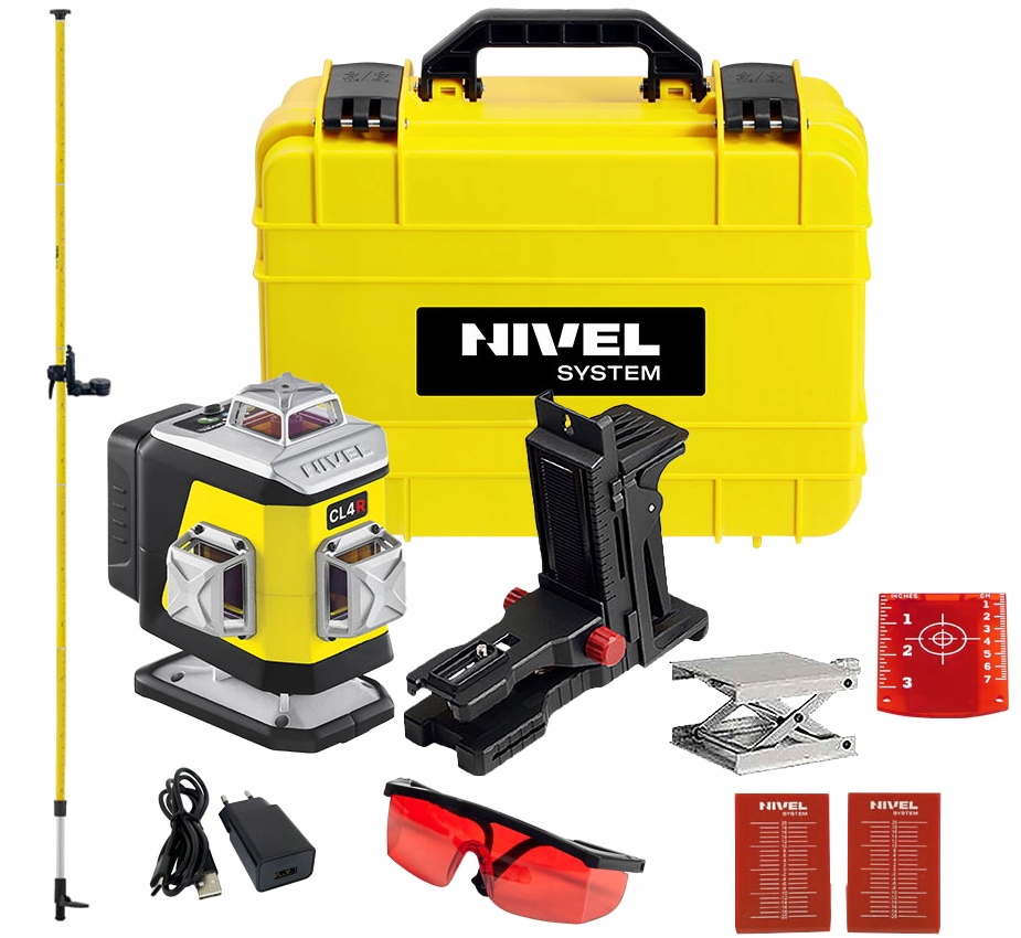 

Laser krzyżowy Nivel System CL4R czerwony tyczka