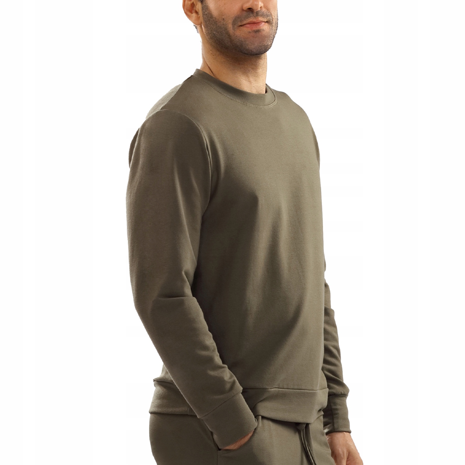 Dkaren Justin khaki Mikina nerozepínací teplákovka L