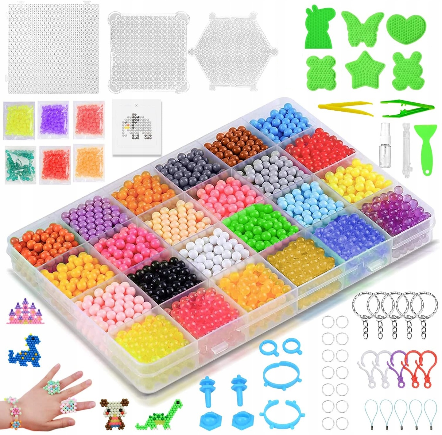 ZESTAW KORALIKÓW WODNYCH ZESTAW XXXL KORALIKI WODNE DIY