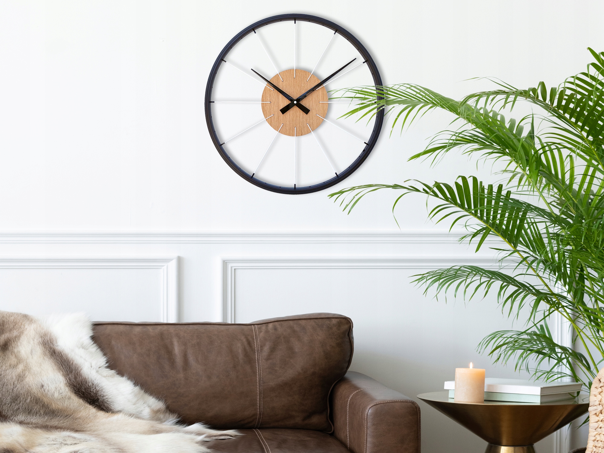 Duży zegar Metalowy LOFT rowerowy Romuś 52cm Typ ścienny