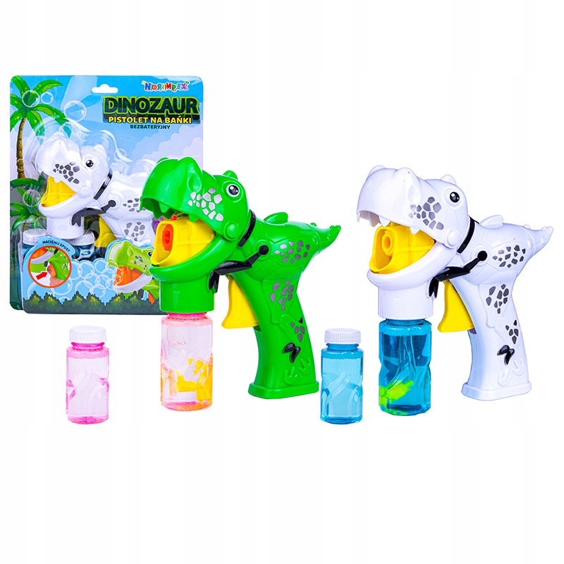 APARAT PISTOLET DO BANIEK MYDLANYCH DINOZAUR PŁYN