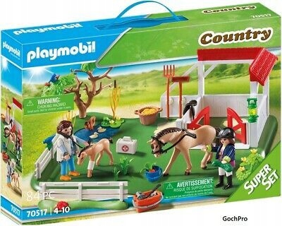 

zestaw playmobil padok koń kuc weterynarz Country